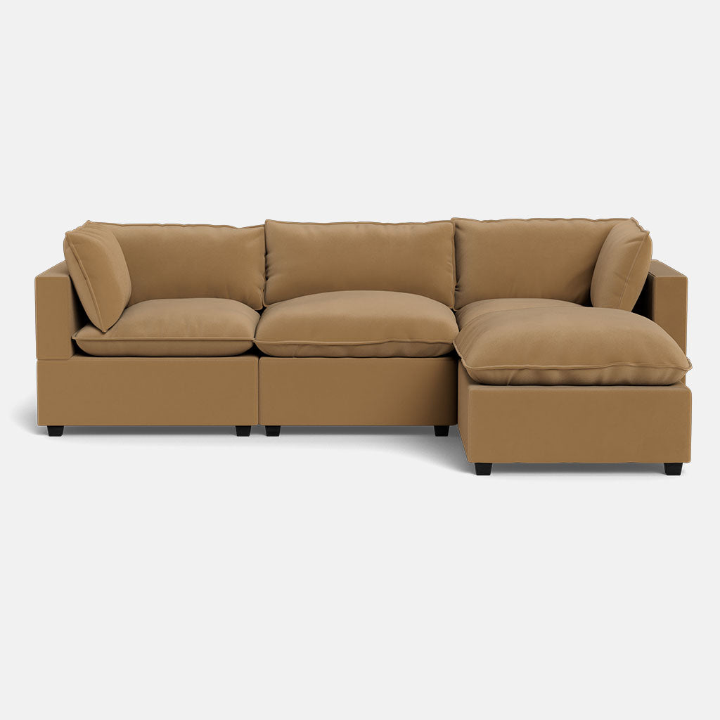 Kova Pillow Cushion Sofa 122" + Ottoman